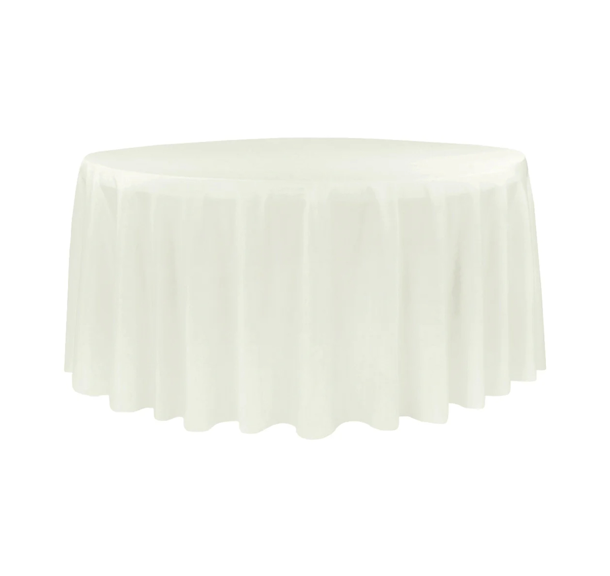 Ivory 120 Inch round tablecloth 