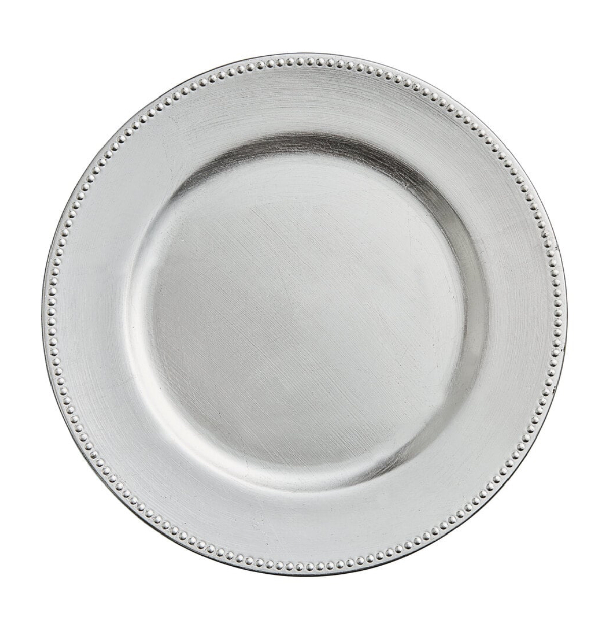 Silver charger plates 